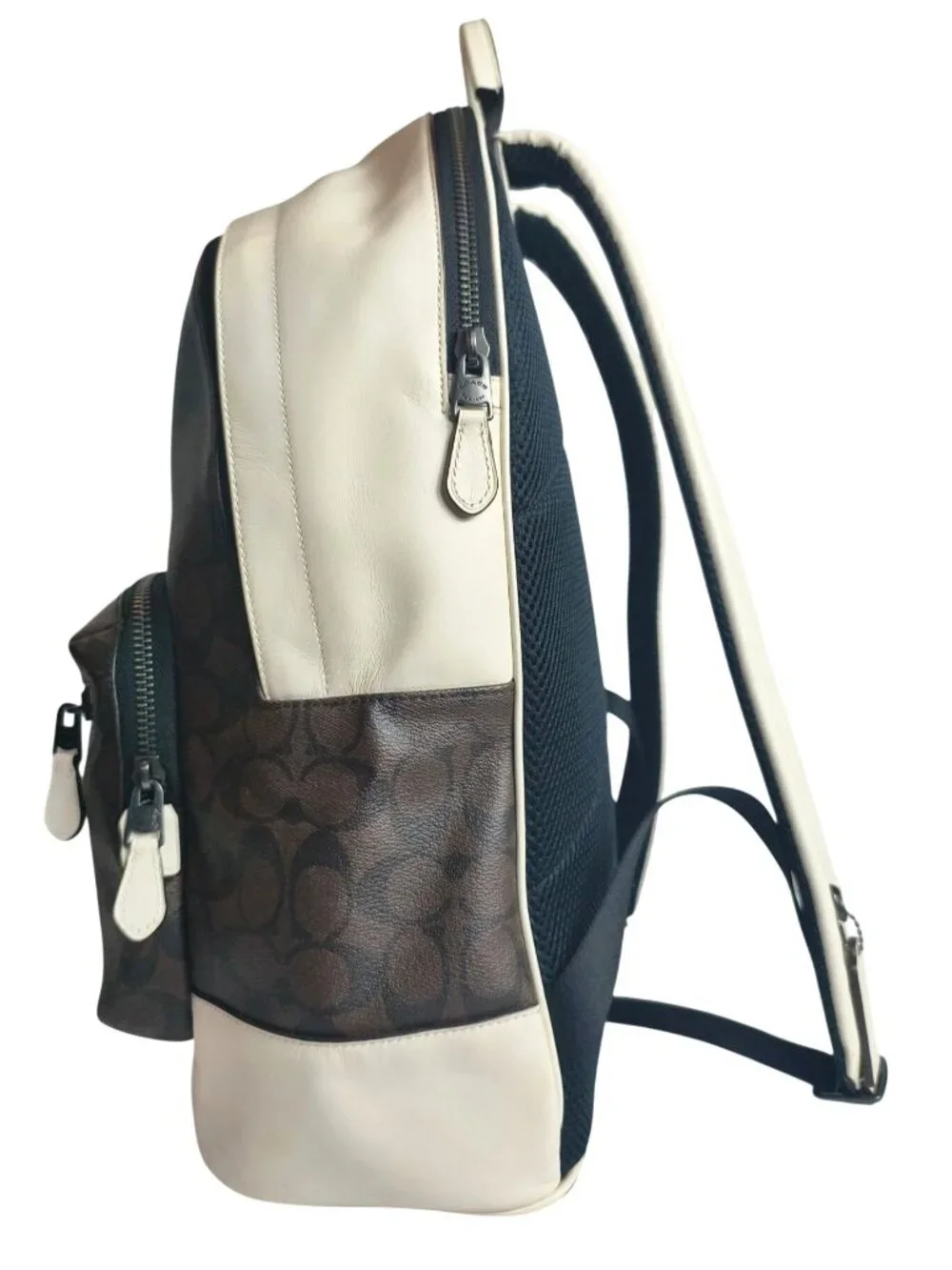 Coach West Backpack Signature Canvas Varsity Motif Leather Trim Limited Edition